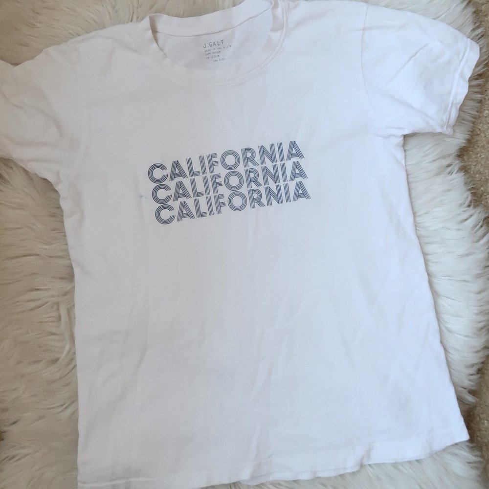John Galt Brandy Melville Elegant White Tee OS - Picture 2 of 3